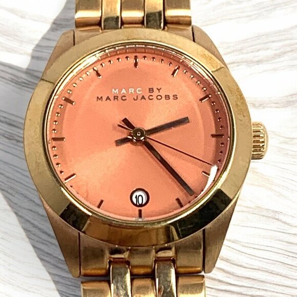 Marc Jacobs Peeker Pink Dial Rose Gold Stainless Steel Strap Watch Women MBM3377 - Picture 5 of 10